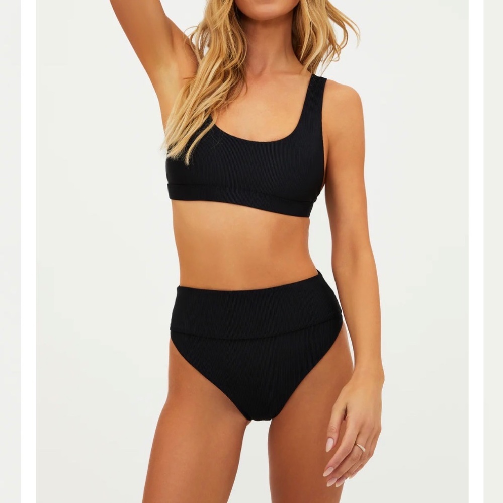 Beach Riot Peyton Top and Highway Bottom SET in black size small